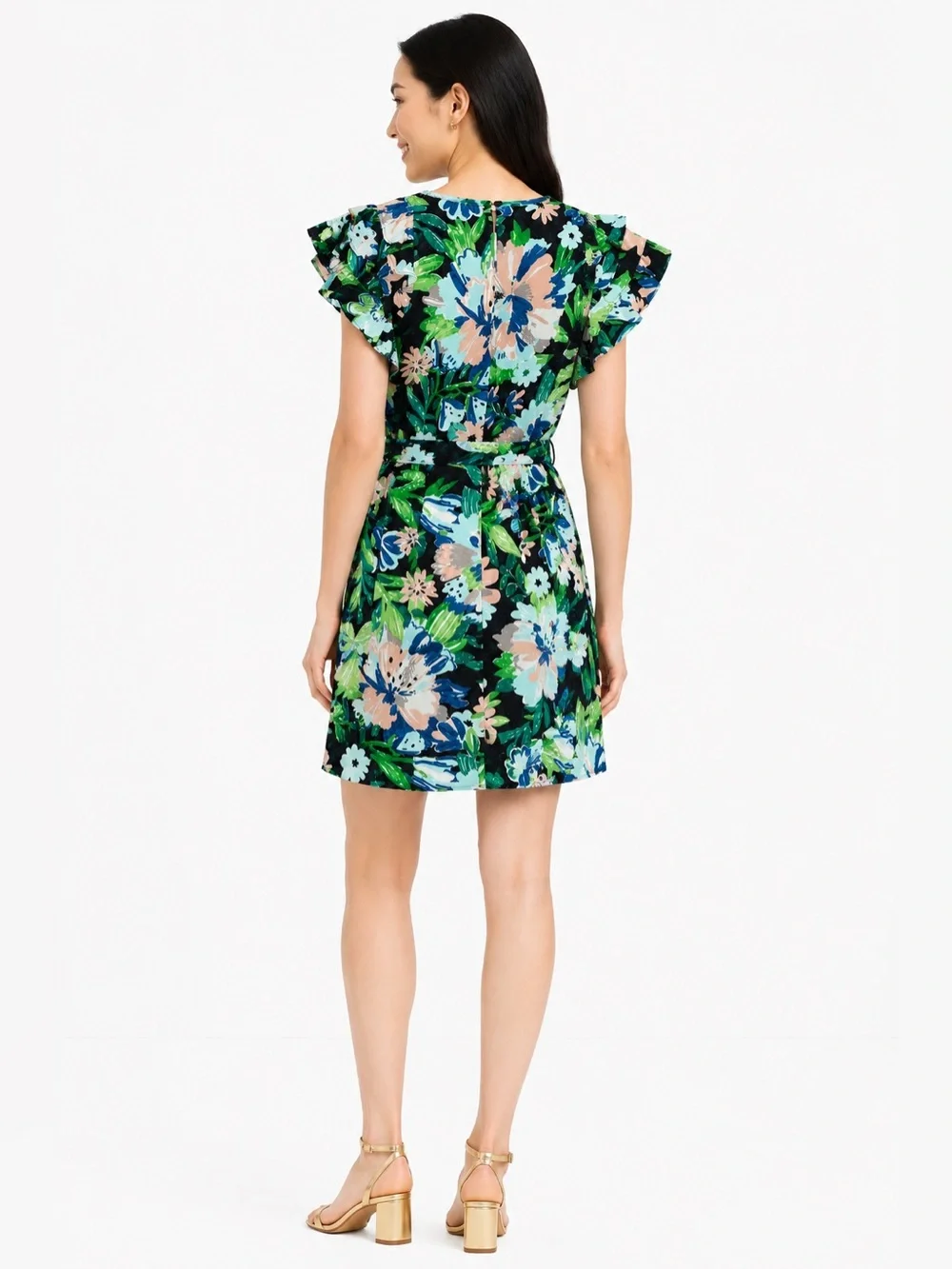🌺 Kate Spade New York Floral Ruffle Sleeve Dress - NWOT